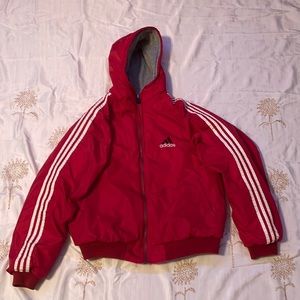 Adidas reversible jacket red
